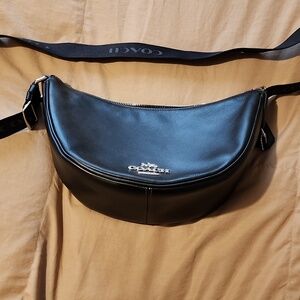 Coach Black Leather Shoulder Bag